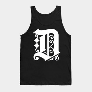 Silver Letter D Tank Top